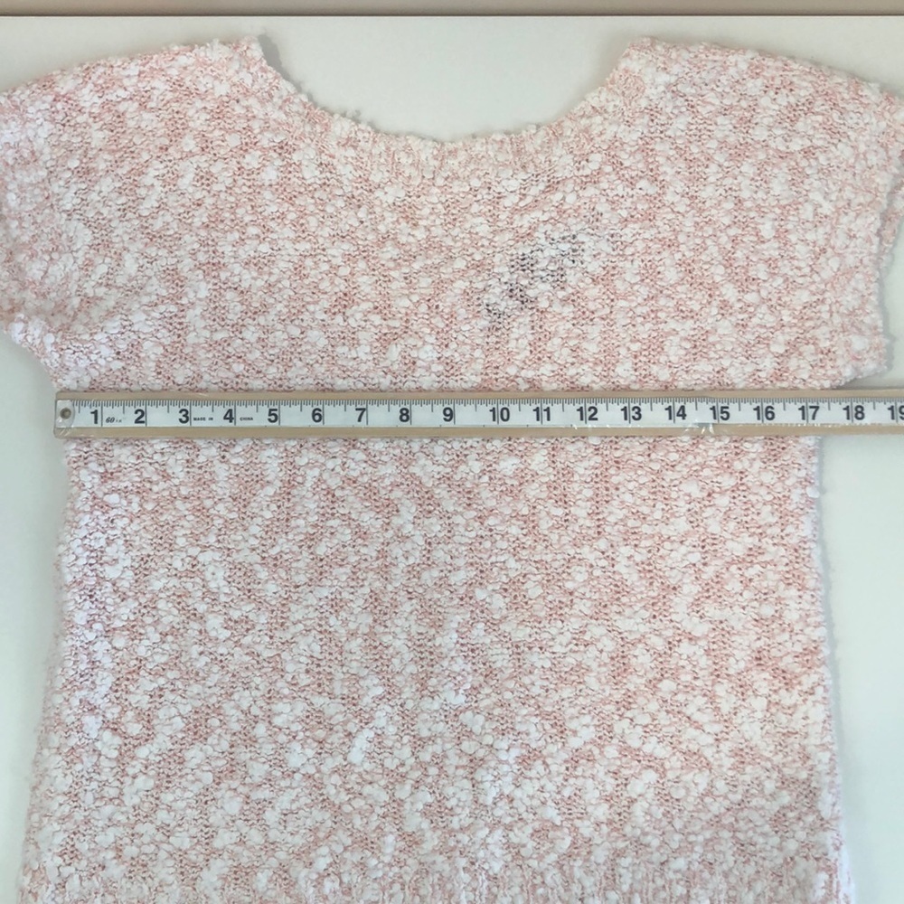 Vintage Carroll Reed Pale Pink Back V-Neck Silk Blend Sweater Medium - Picture 4 of 8